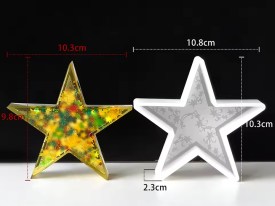 Molde silicona modelo estrella 